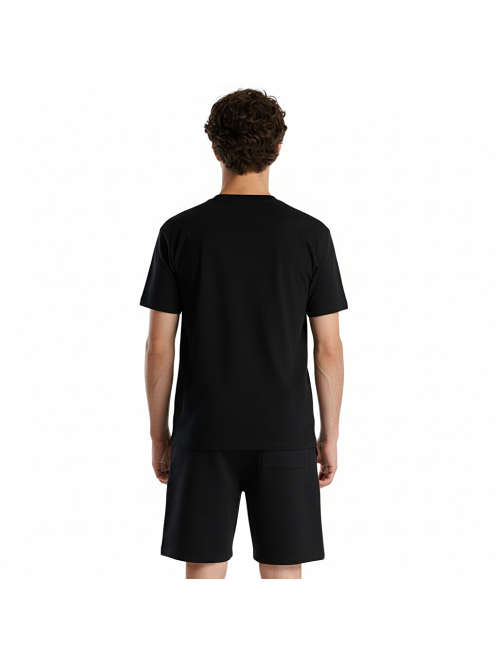 1642 Erkek Siyah Tişört-1