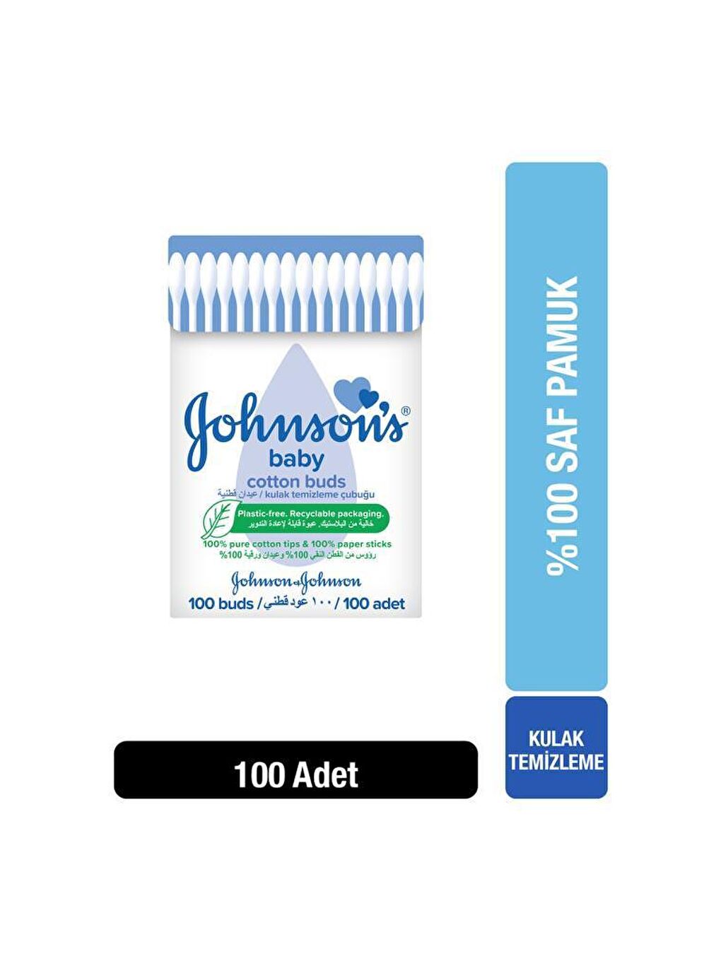 JOHNSON'S Renksiz Johnson’s Kulak Temizleme Çubuğu 100 Ad.