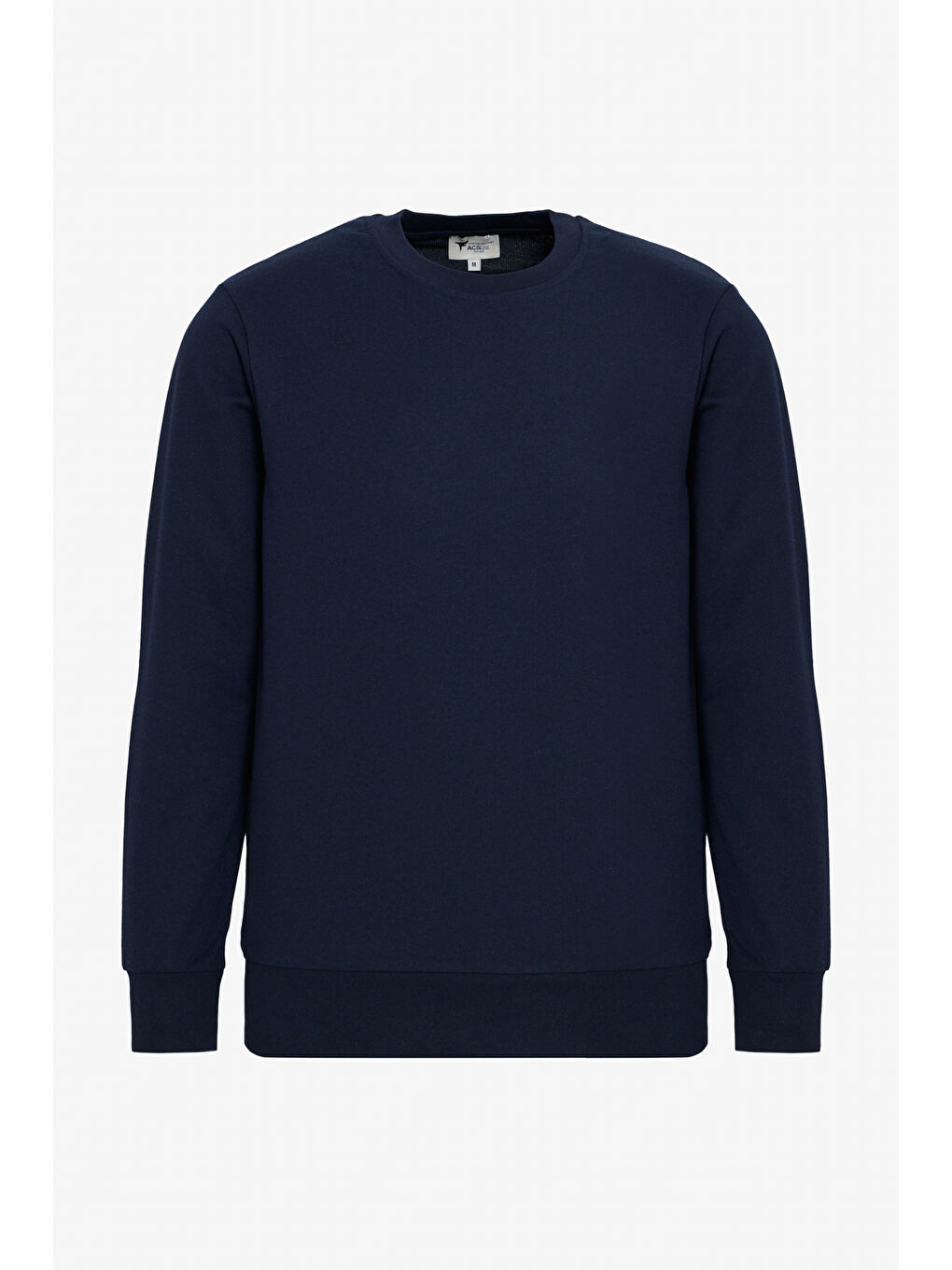 Erkek Lacivert-Gri Melanj 2'li Paket Pamuklu Standart Fit Normal Kesim Bisiklet Yaka Sweatshirt-11