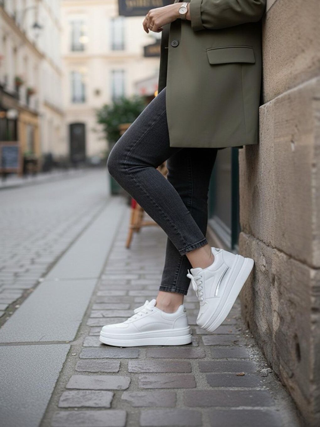 Garantili Elinda Beyaz Günlük Ortopedik Kadın Sneaker Spor Ayakkabı-2