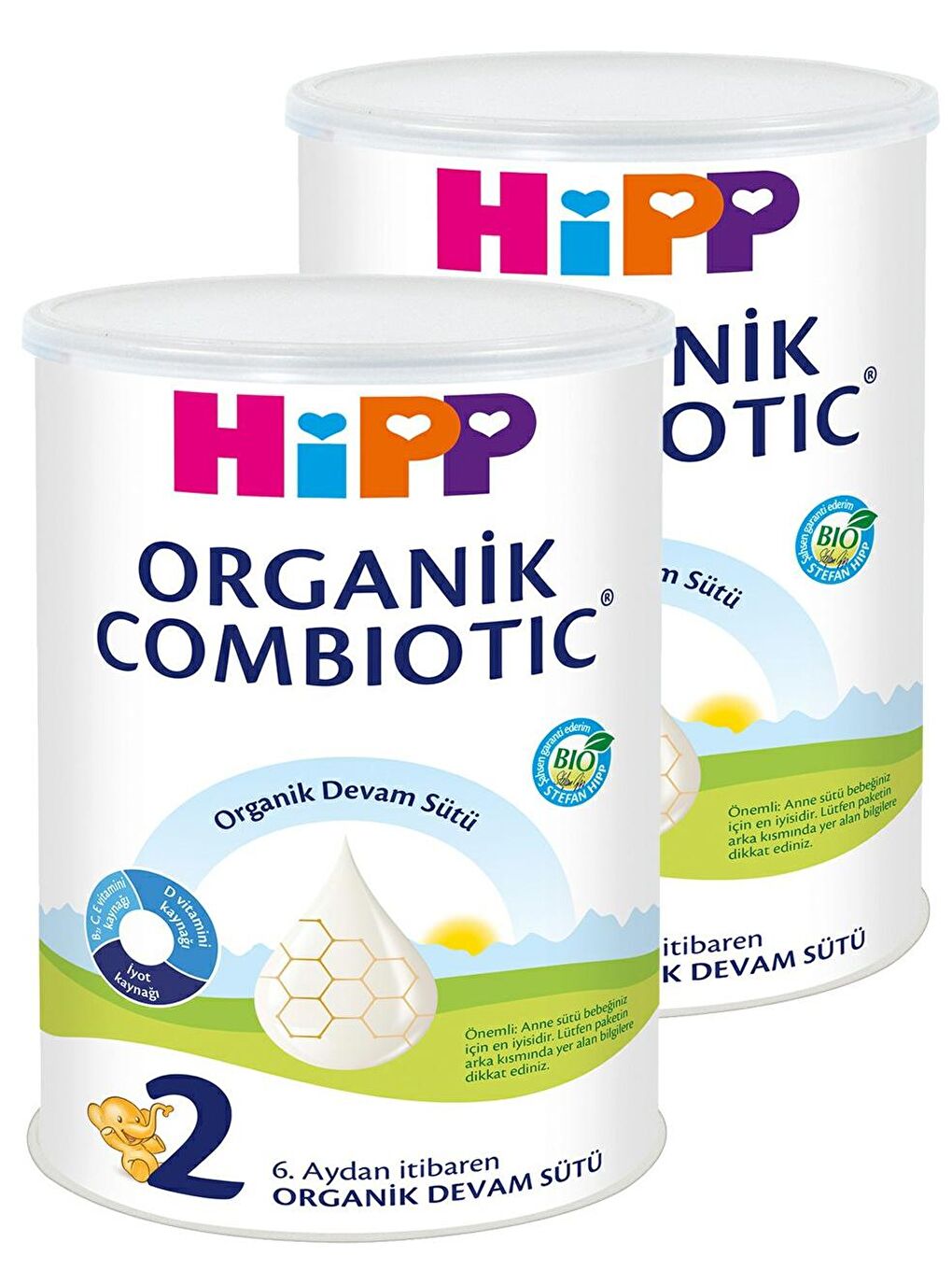 HiPP Renksiz 2 Organic Combiotic Devam Sütü 350 gr x 2 Adet