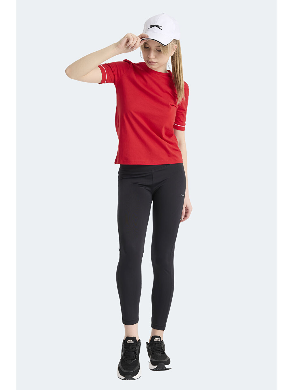 VITYA 3 lü Set Kadın Beyaz - Siyah - Kırmızı Tişört-7