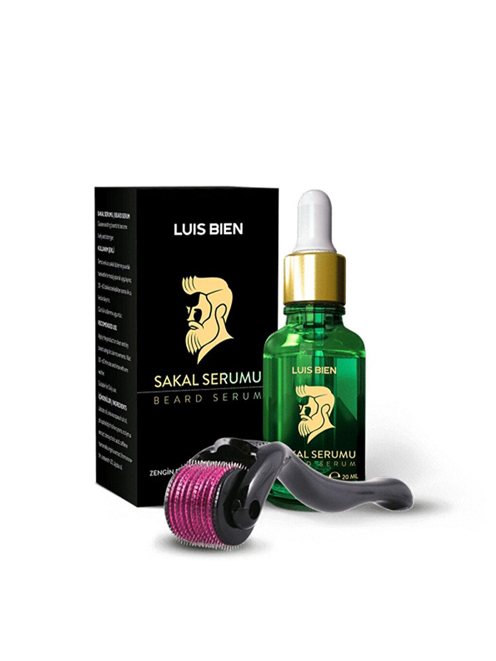 Luis Bien Sakal Güçlendirici Set (Yeşil Serum + Dermaroller)