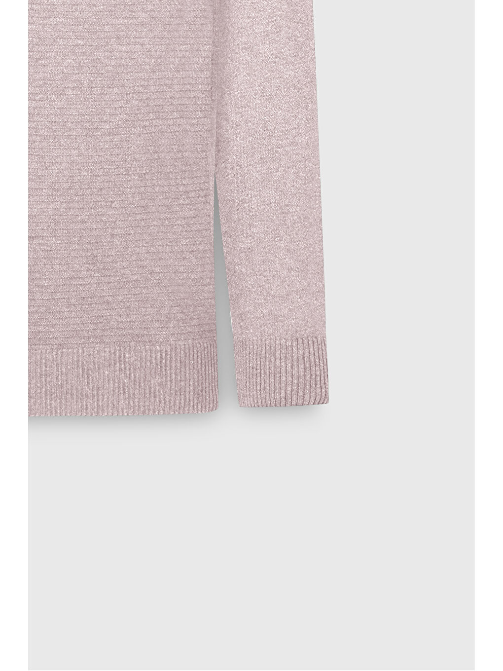 Erkek Bej Melanj Pamuklu Standart Fit Normal Kesim Bisiklet Yaka Jakarlı Triko Kazak-7