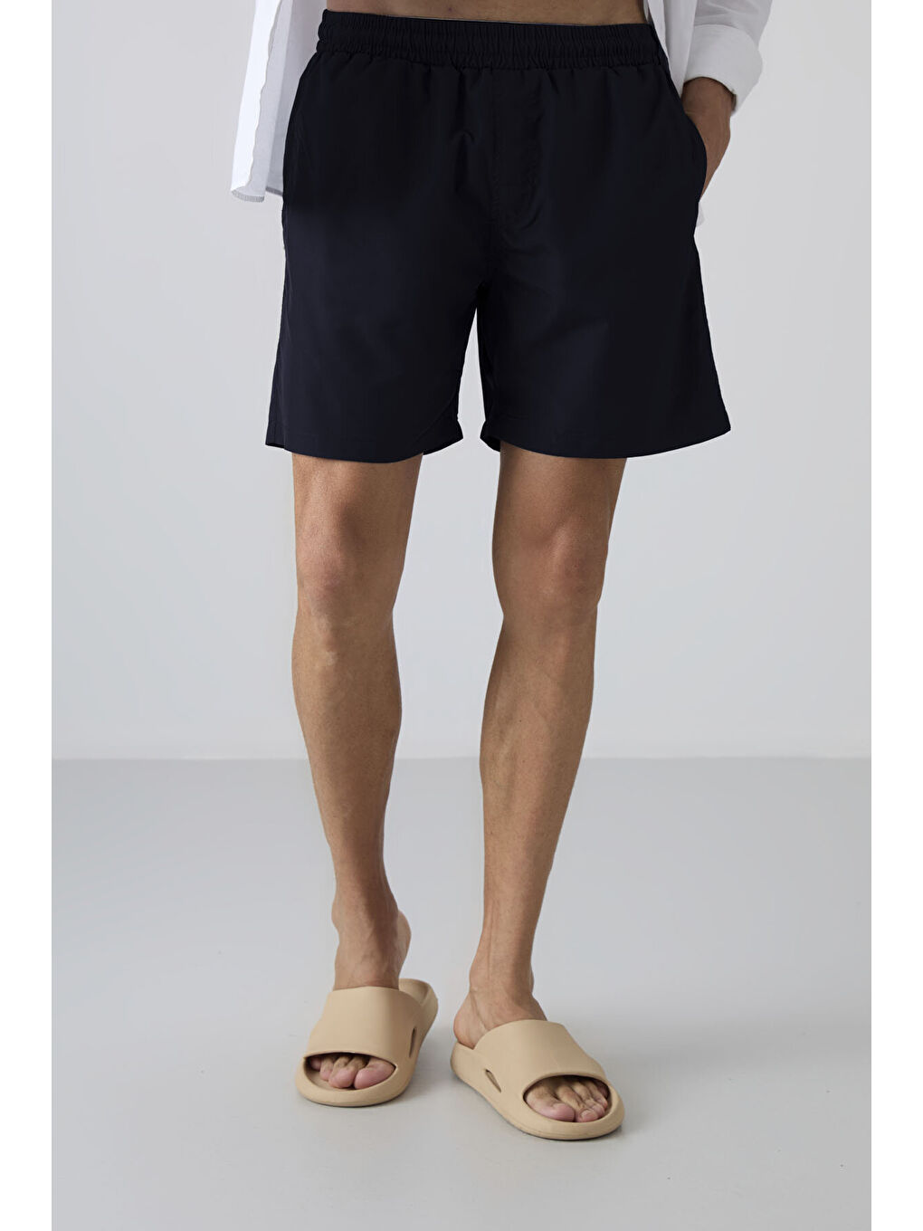 Lacivert Hızlı Kuruyan Standart Fit Erkek Deniz Şortu - 81237-1