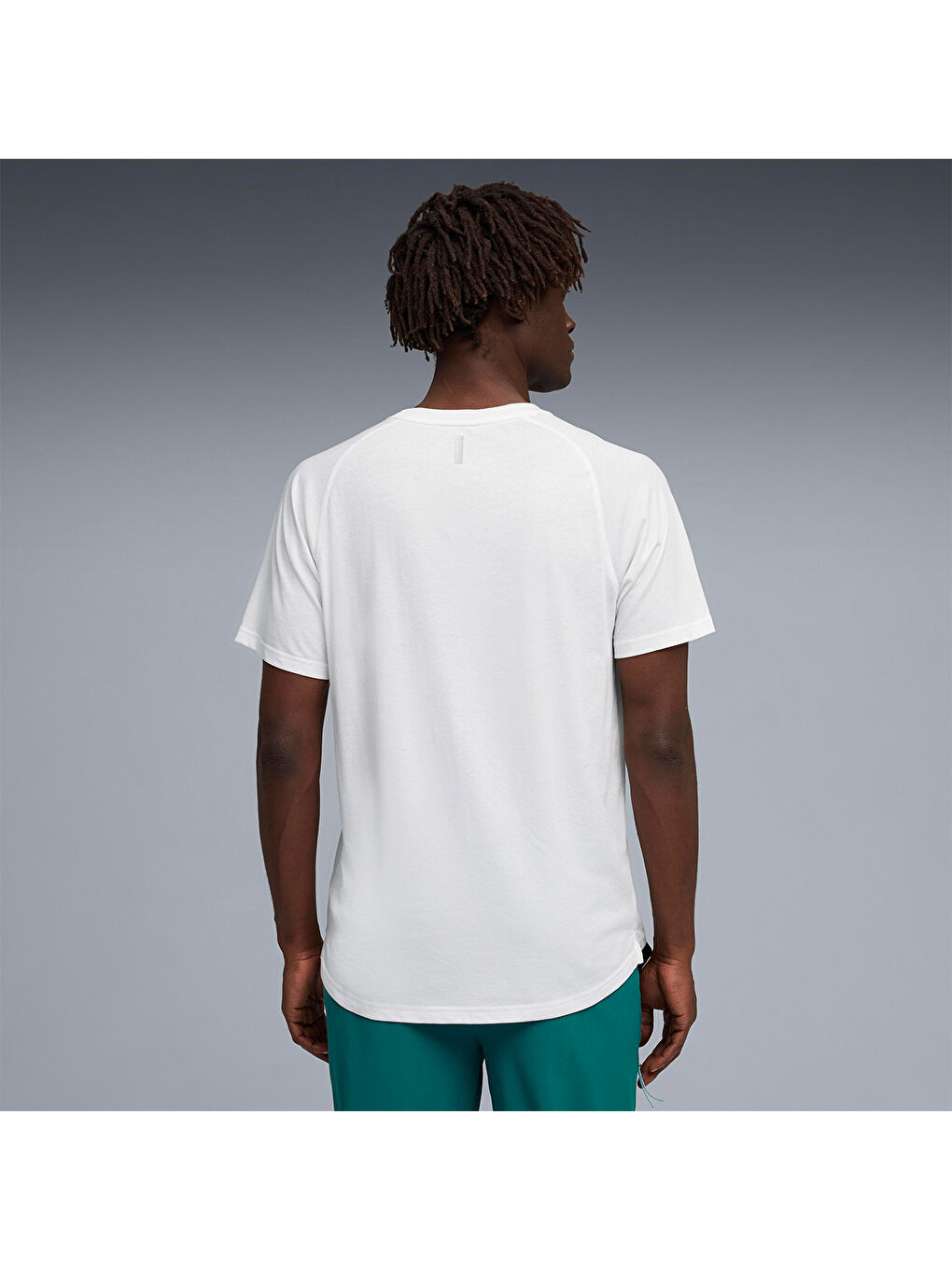 Power Train Triblend Erkek Beyaz Tişört-1