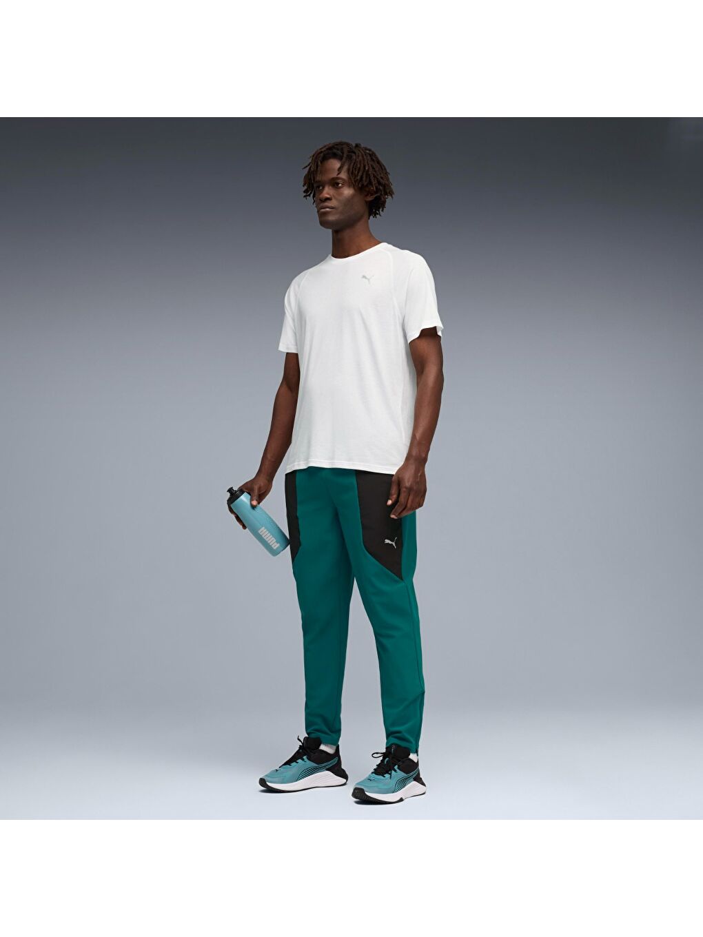 Power Train Triblend Erkek Beyaz Tişört-2