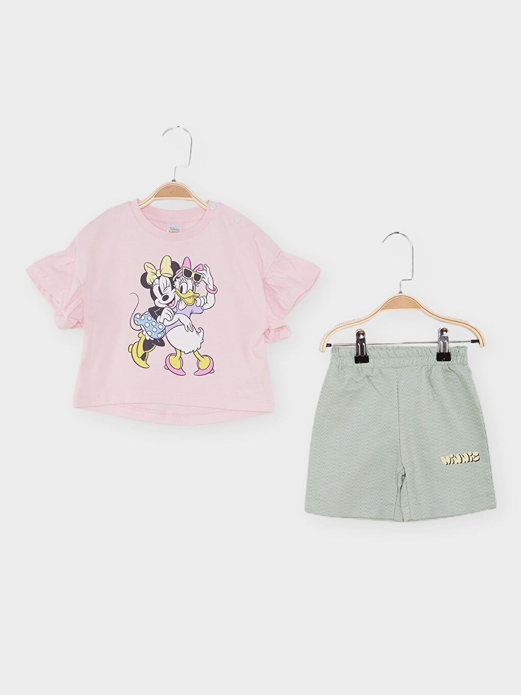 Supermino Pembe Minnie Mouse Lisanslı Kız Bebek 2'Li Takım 21799