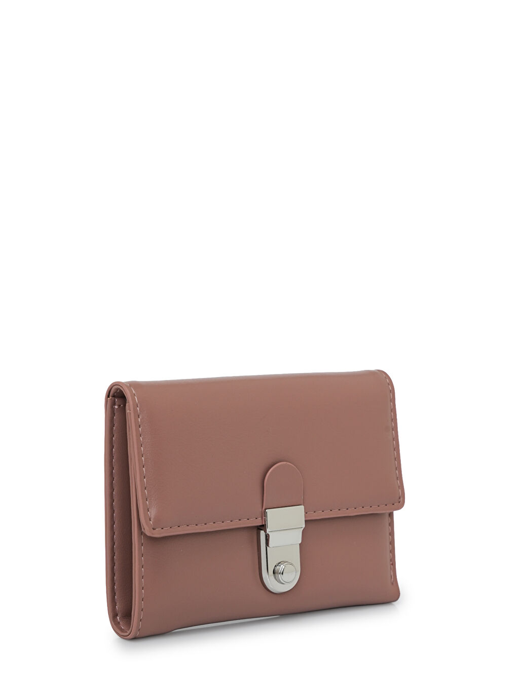 Pembe Metal Kapaklı Kadın Cüzdanı MW08-1