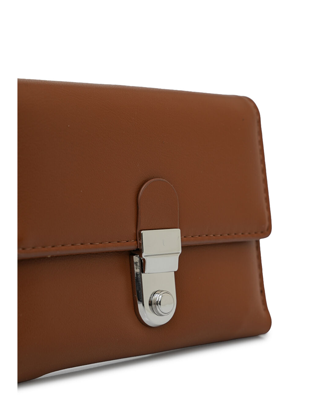 Kahverengi Metal Kapaklı Kadın Cüzdanı MW08-2