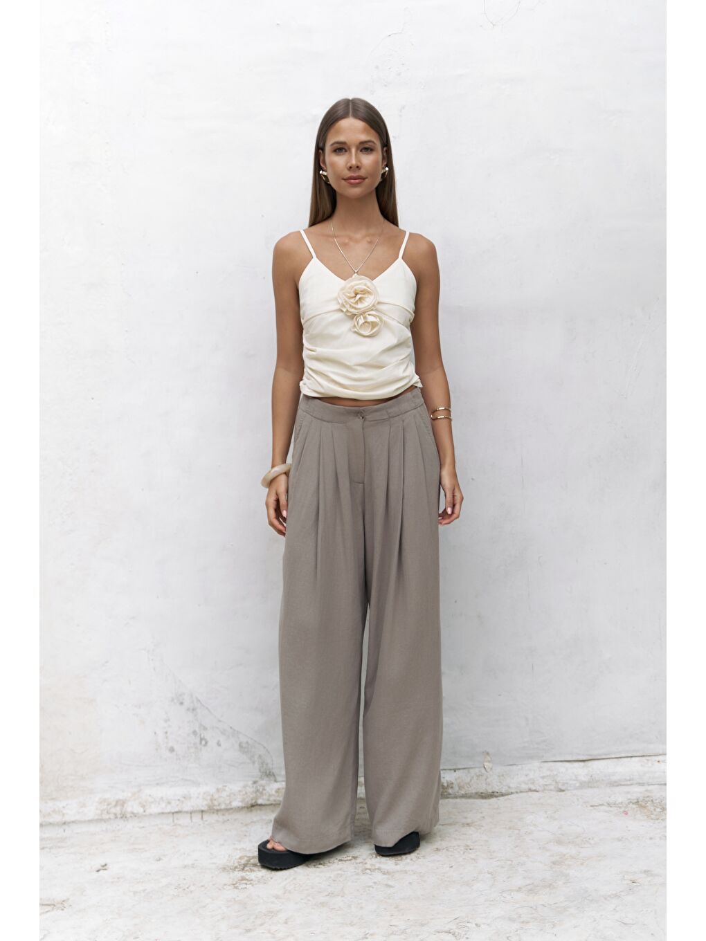 Tia Gül Detay Sarı Crop-2