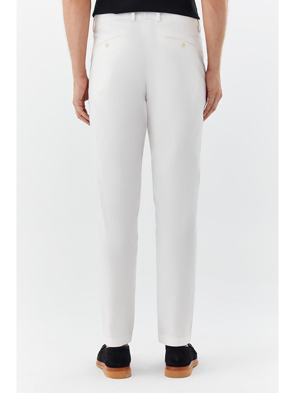 Regular Fit Klasik Erkek Pantolon Beyaz-4
