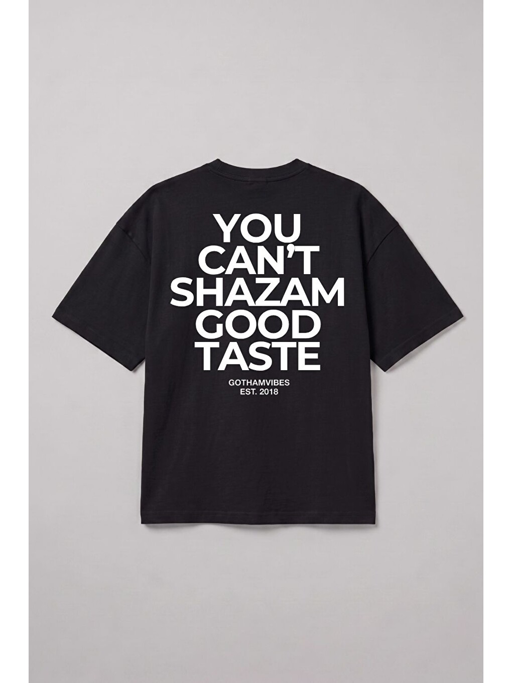 Erkek Boxy Shazam Siyah Premium T-Shirt