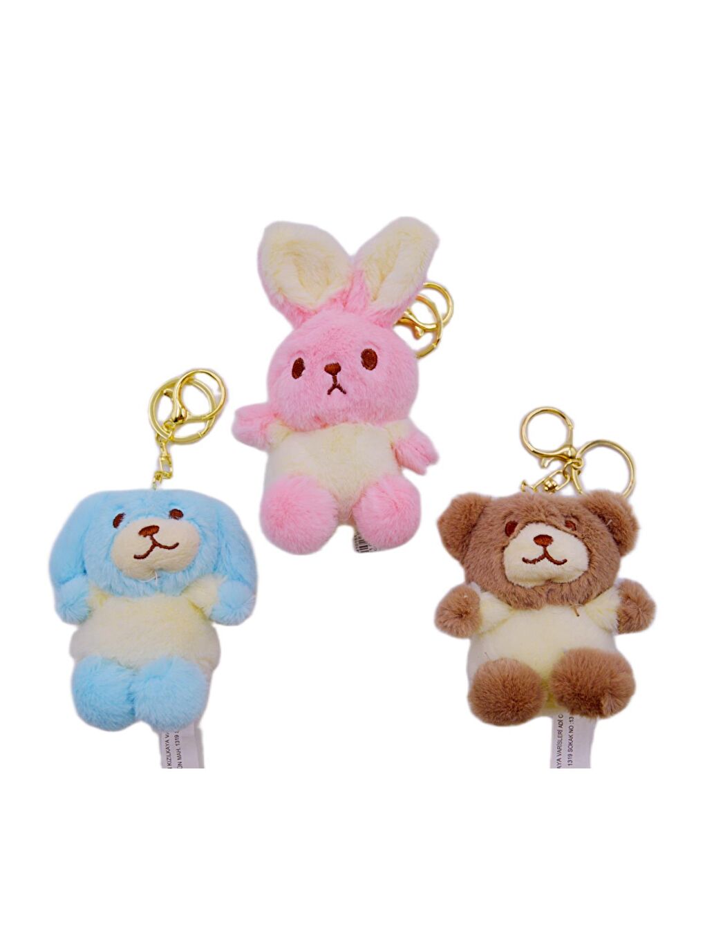 Pelüş Anahtarlık (Ayı-Köpek-Tavşan Figürlü) (2410151) (1 Adet)-1