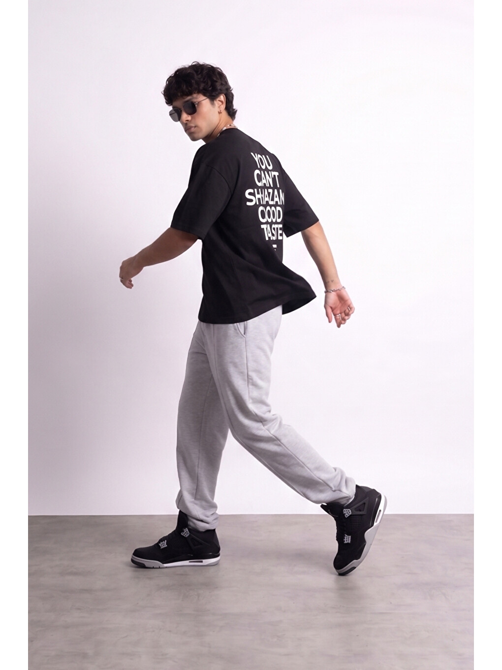 Erkek Boxy Shazam Siyah Premium T-Shirt-2