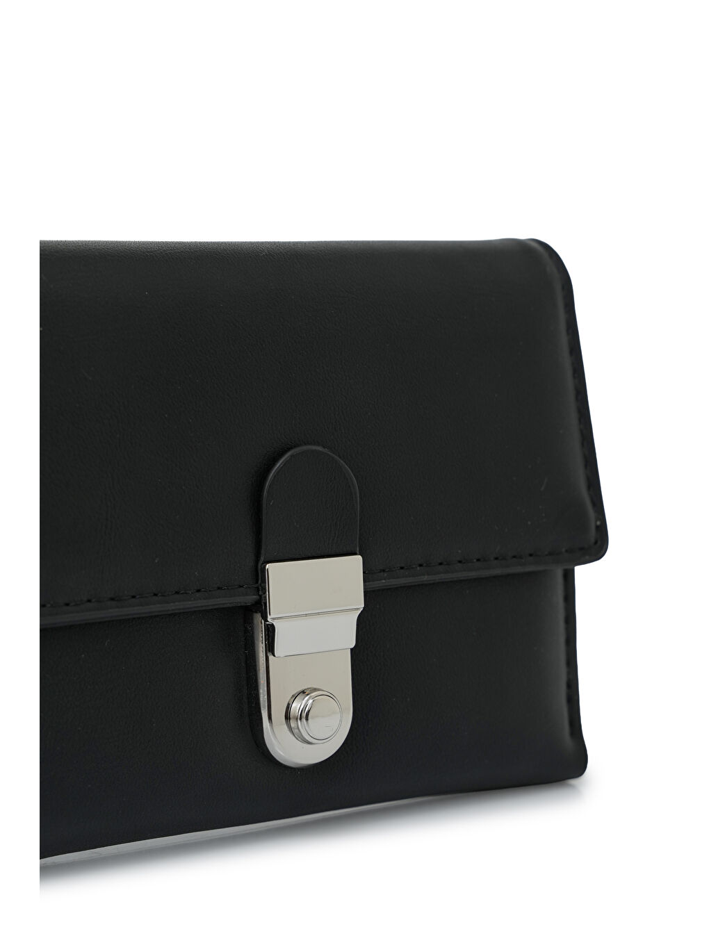 Siyah Metal Kapaklı Kadın Cüzdanı MW08-2