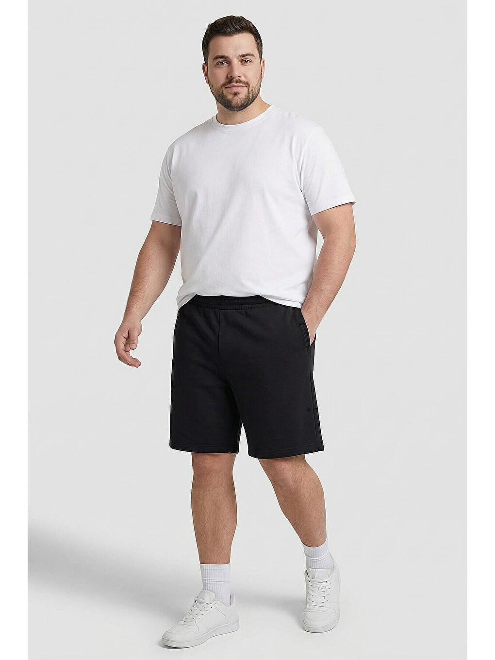 Rahat Form 2li Paket Siyah Büyük Beden Erkek Şort - 81297-1