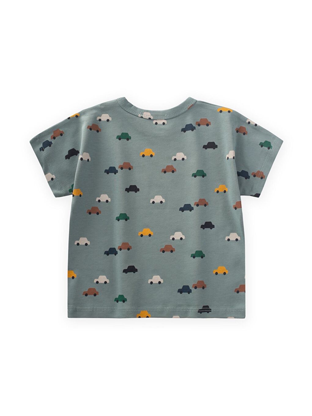 Yeşil Erkek Çocuk Desenli Tişört-1