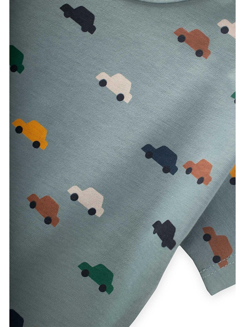 Yeşil Erkek Çocuk Desenli Tişört-2