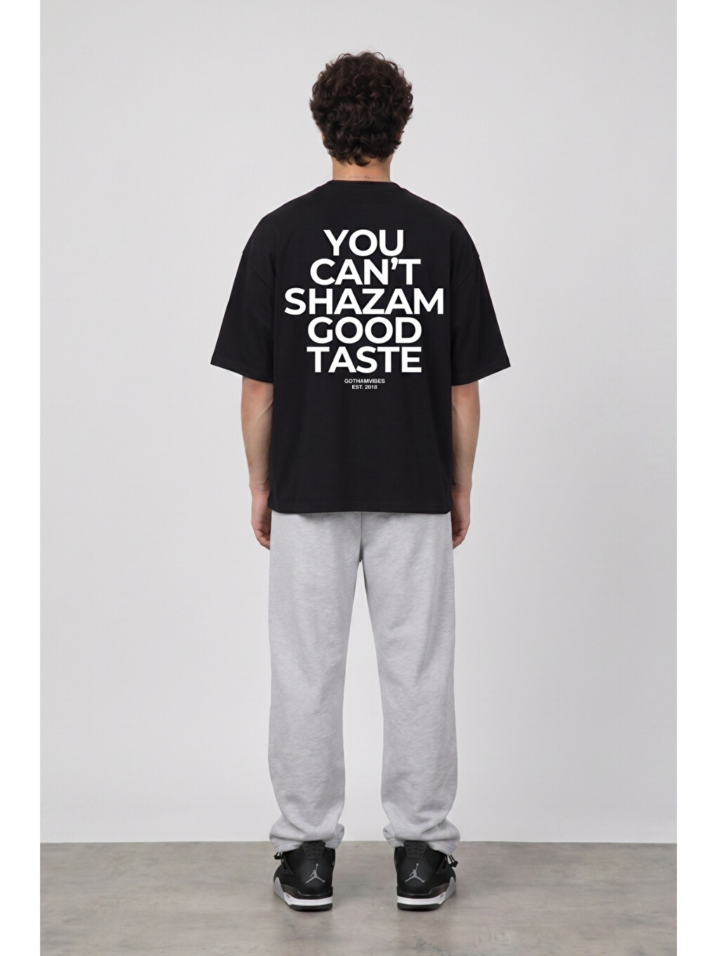 Erkek Boxy Shazam Siyah Premium T-Shirt-4