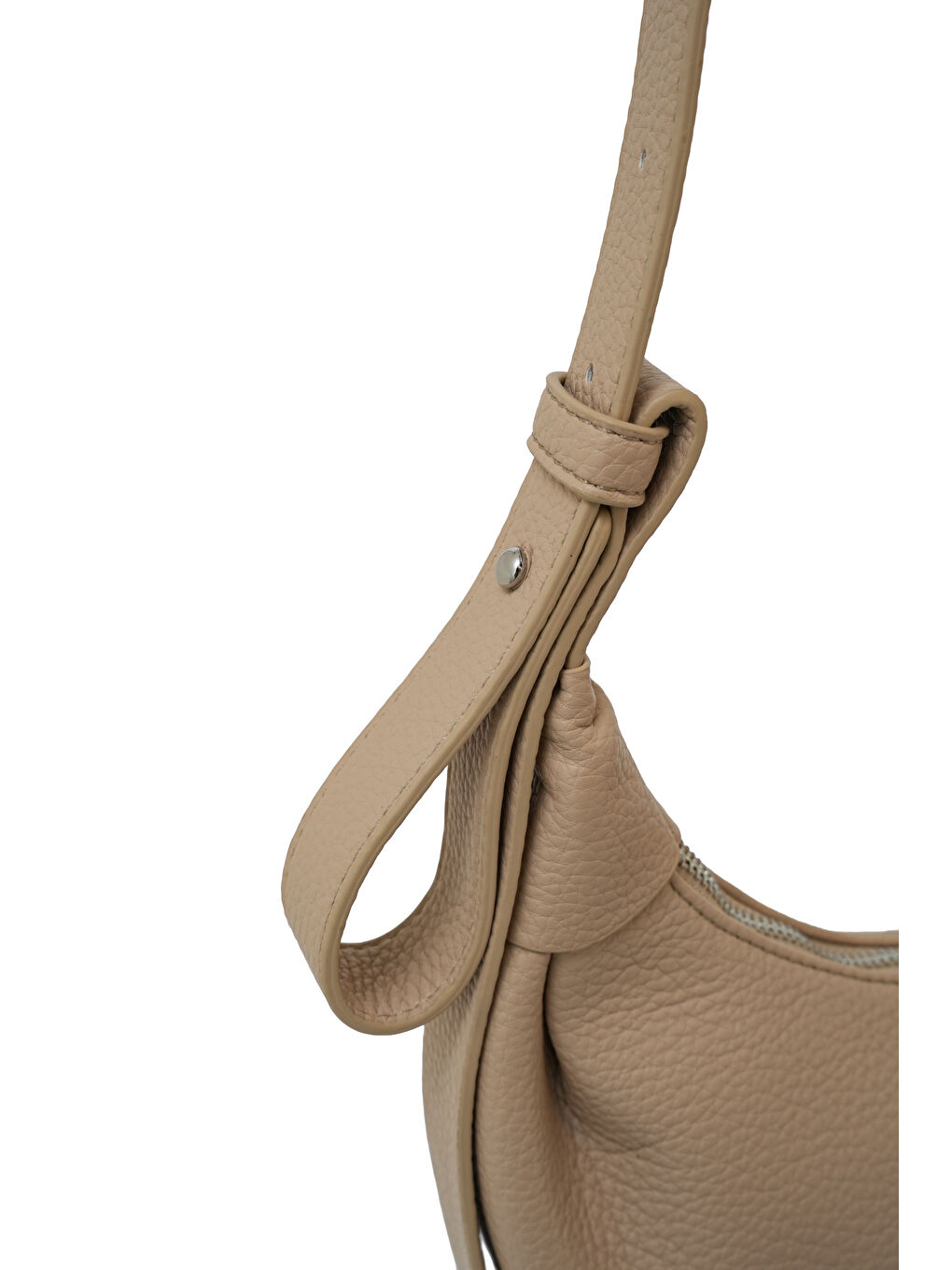 Bej Püskül Detaylı Kadın Omuz Çantası MB02-3