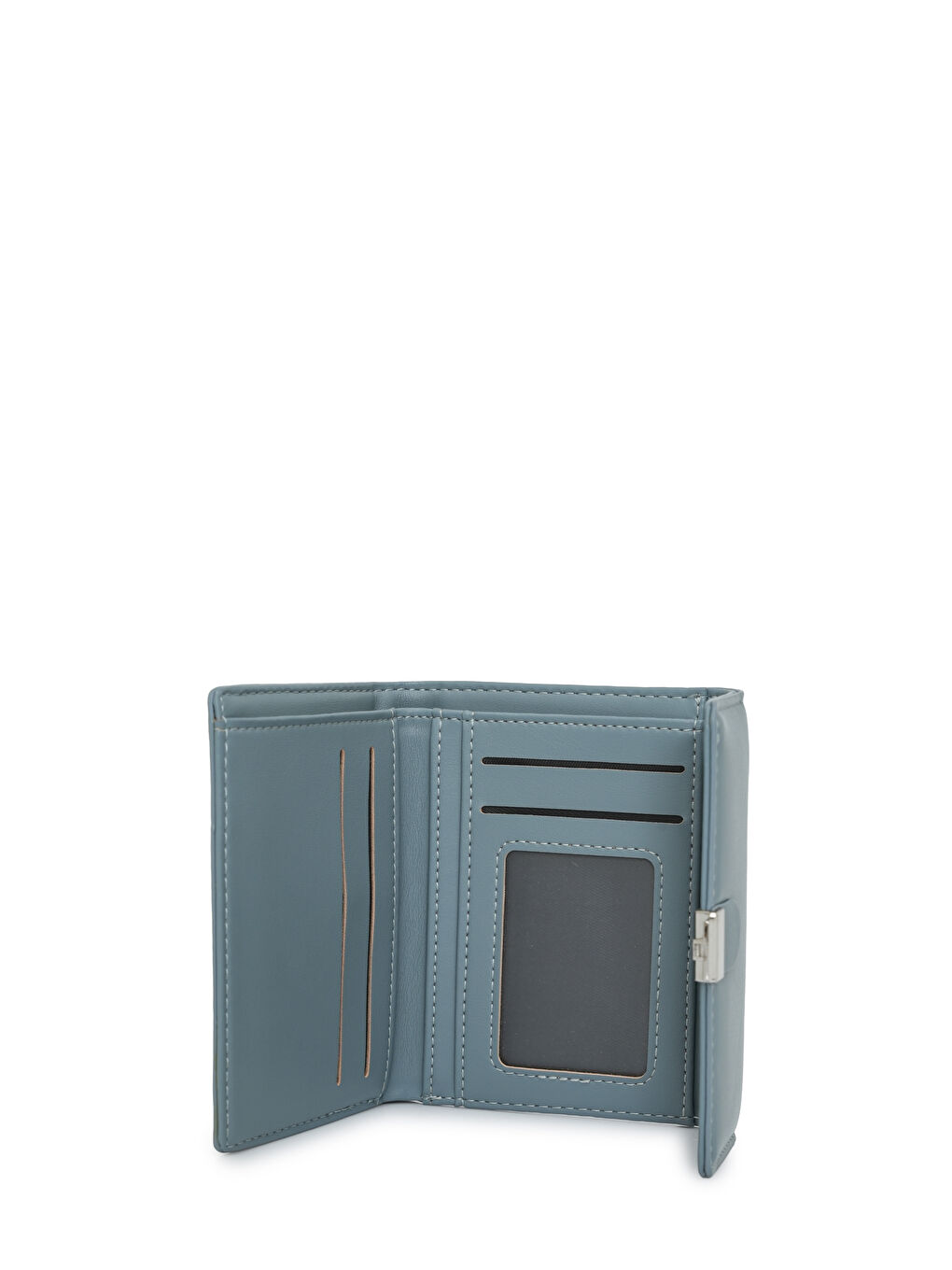 Mavi Metal Kapaklı Kadın Cüzdanı MW08-3