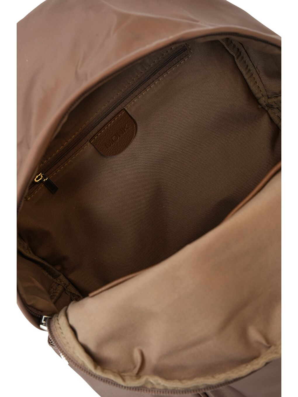 Bej Fermuarlı Yan Cepli Kadın Sırt Çantası MB19-3