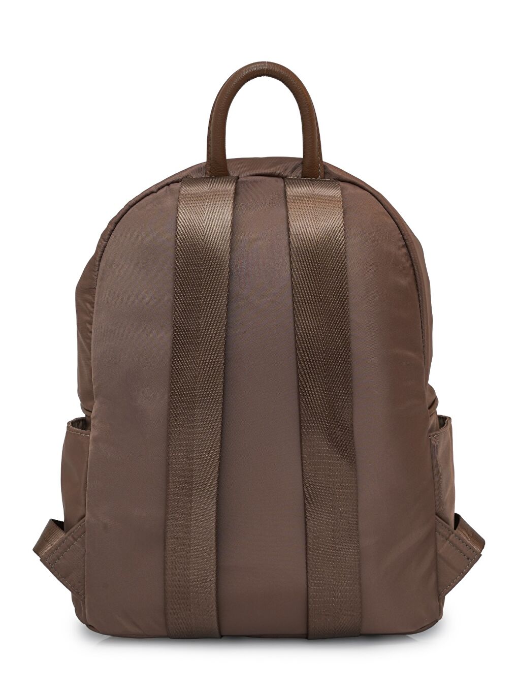 Bej Fermuarlı Yan Cepli Kadın Sırt Çantası MB19-4