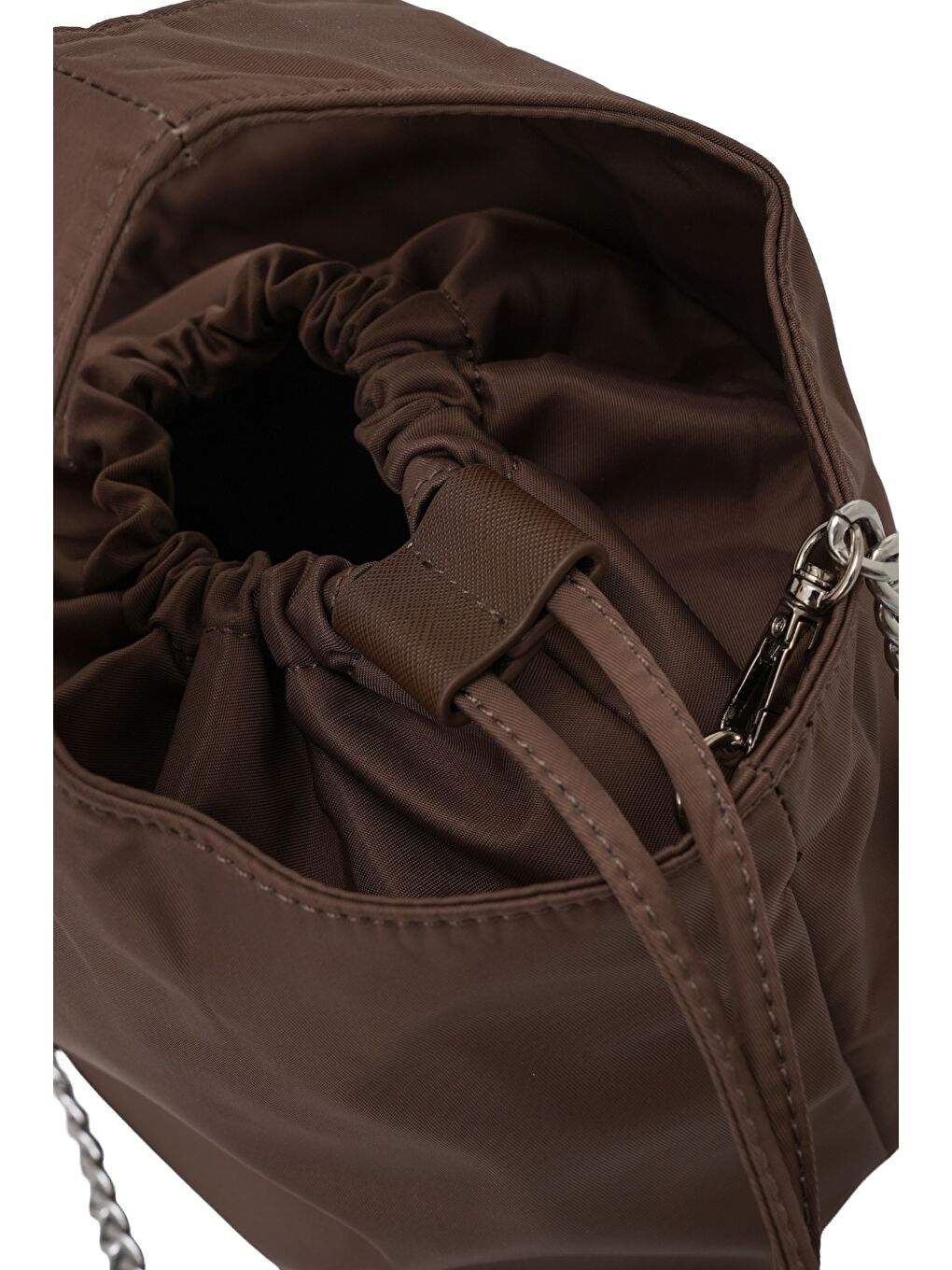 Bej Zincir Detaylı Kadın Omuz Çantası MB17-2