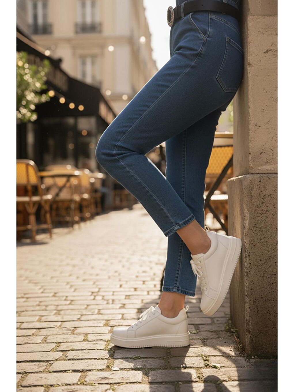 Beyaz Garantili Aris Günlük Ortopedik Kadın Sneaker Spor Ayakkabı-1