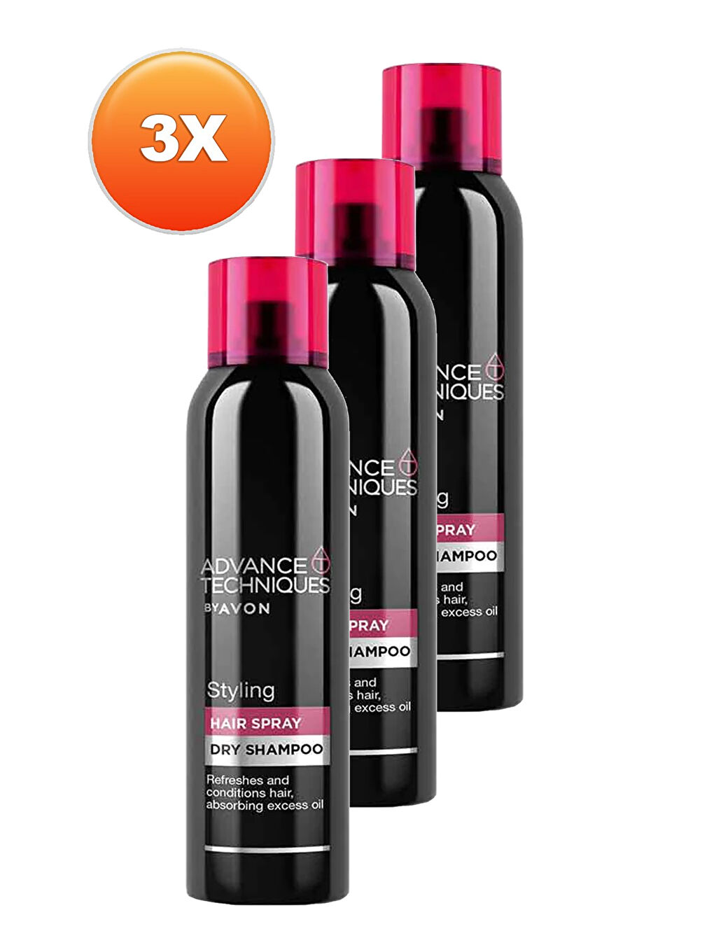 AVON Renksiz Advance Techniques Styling Kuru Şampuan 150 Ml. Üçlü Set - 1