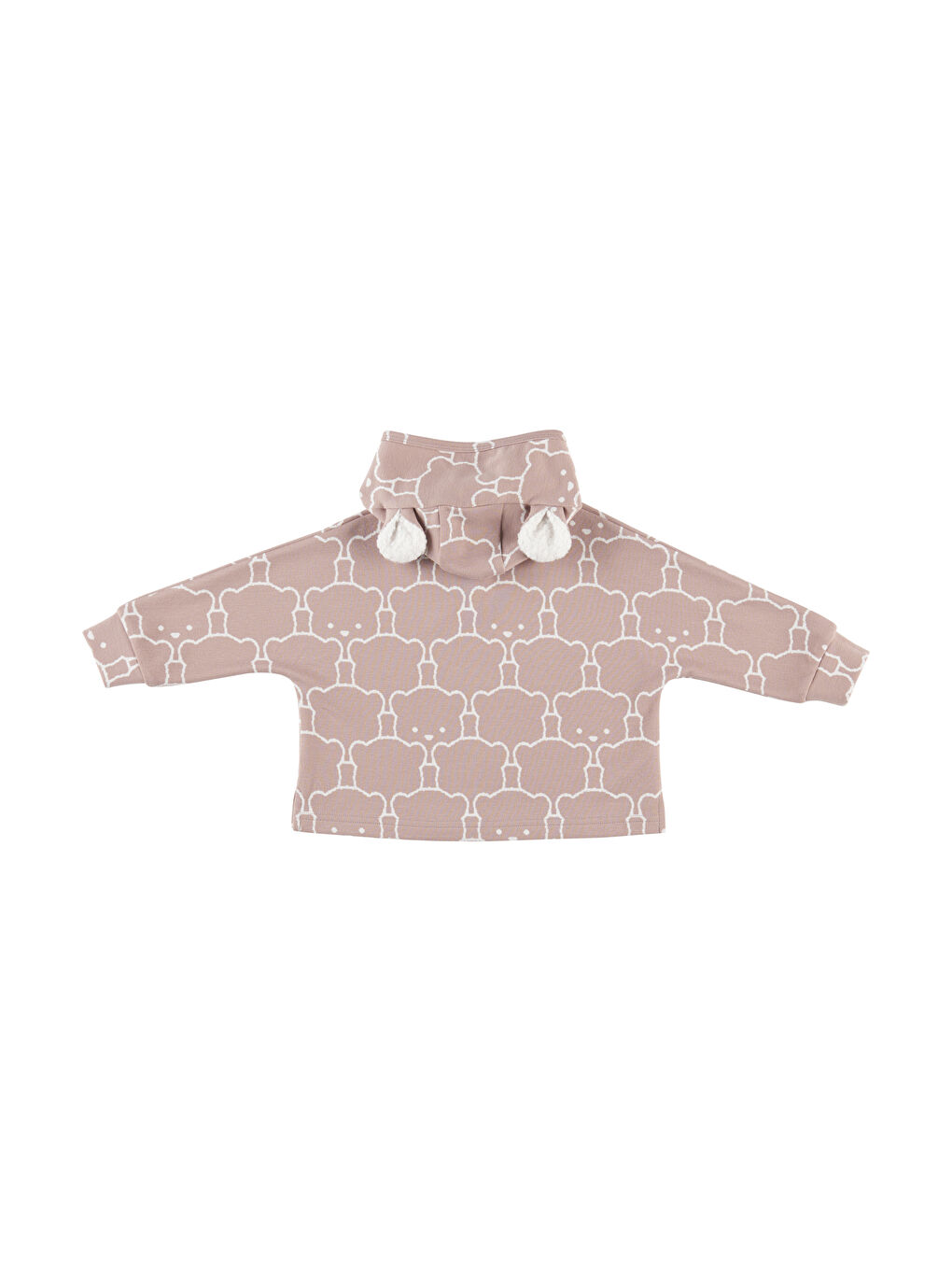 Pembe Kız Çocuk Kapüşonlu Sweatshirt-1