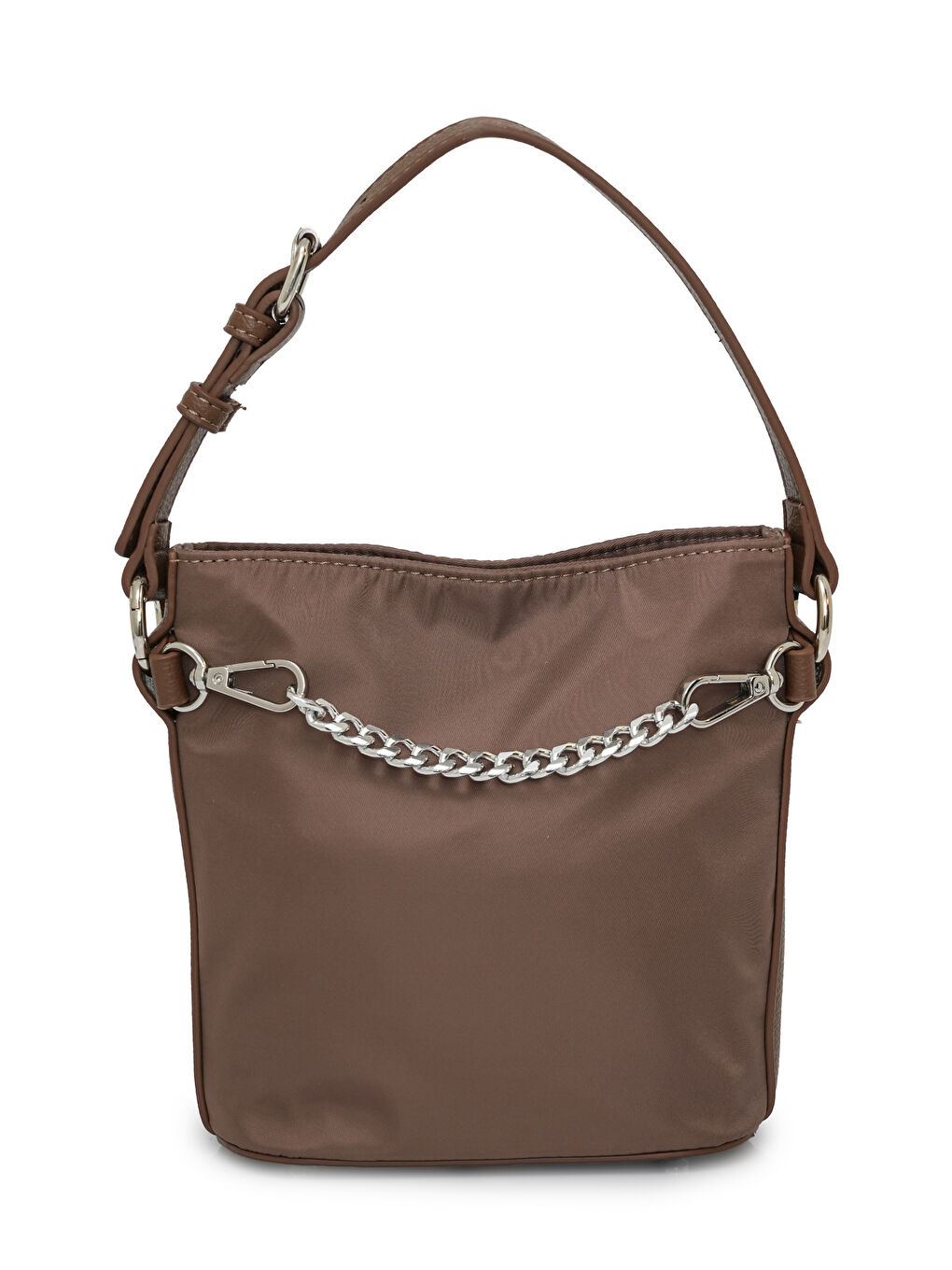 Bej Zincir Detaylı Çapraz Askılı Kadın Çanta MB16-1