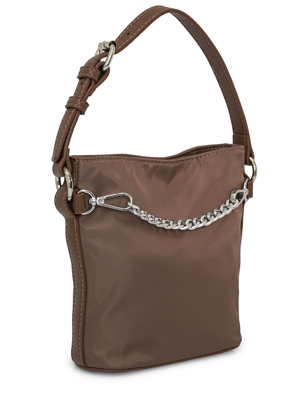 Bej Zincir Detaylı Çapraz Askılı Kadın Çanta MB16-2