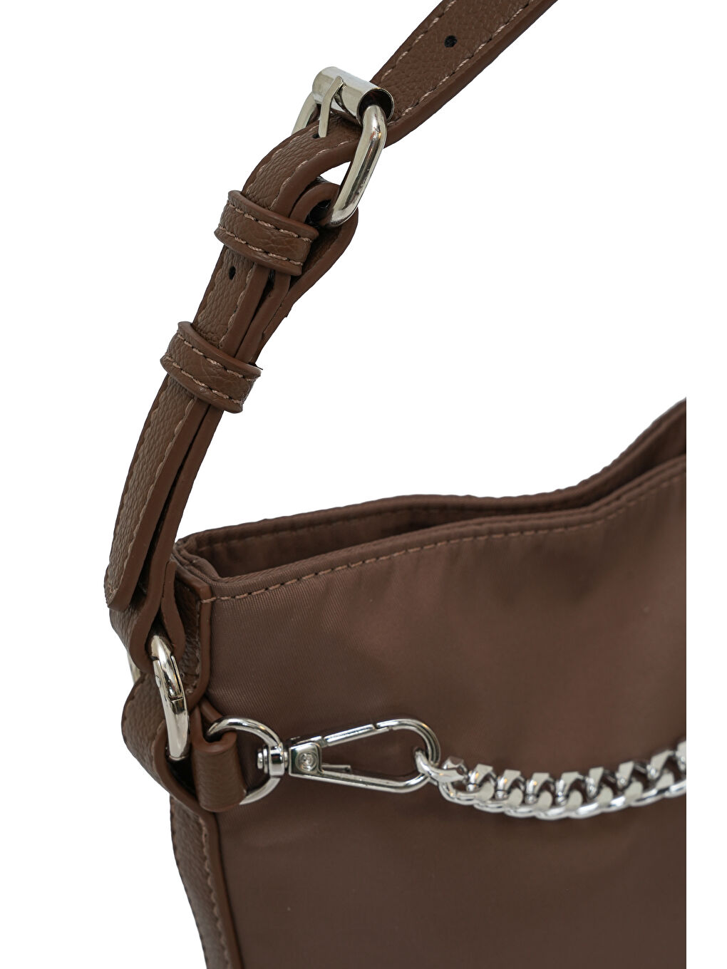 Bej Zincir Detaylı Çapraz Askılı Kadın Çanta MB16-3