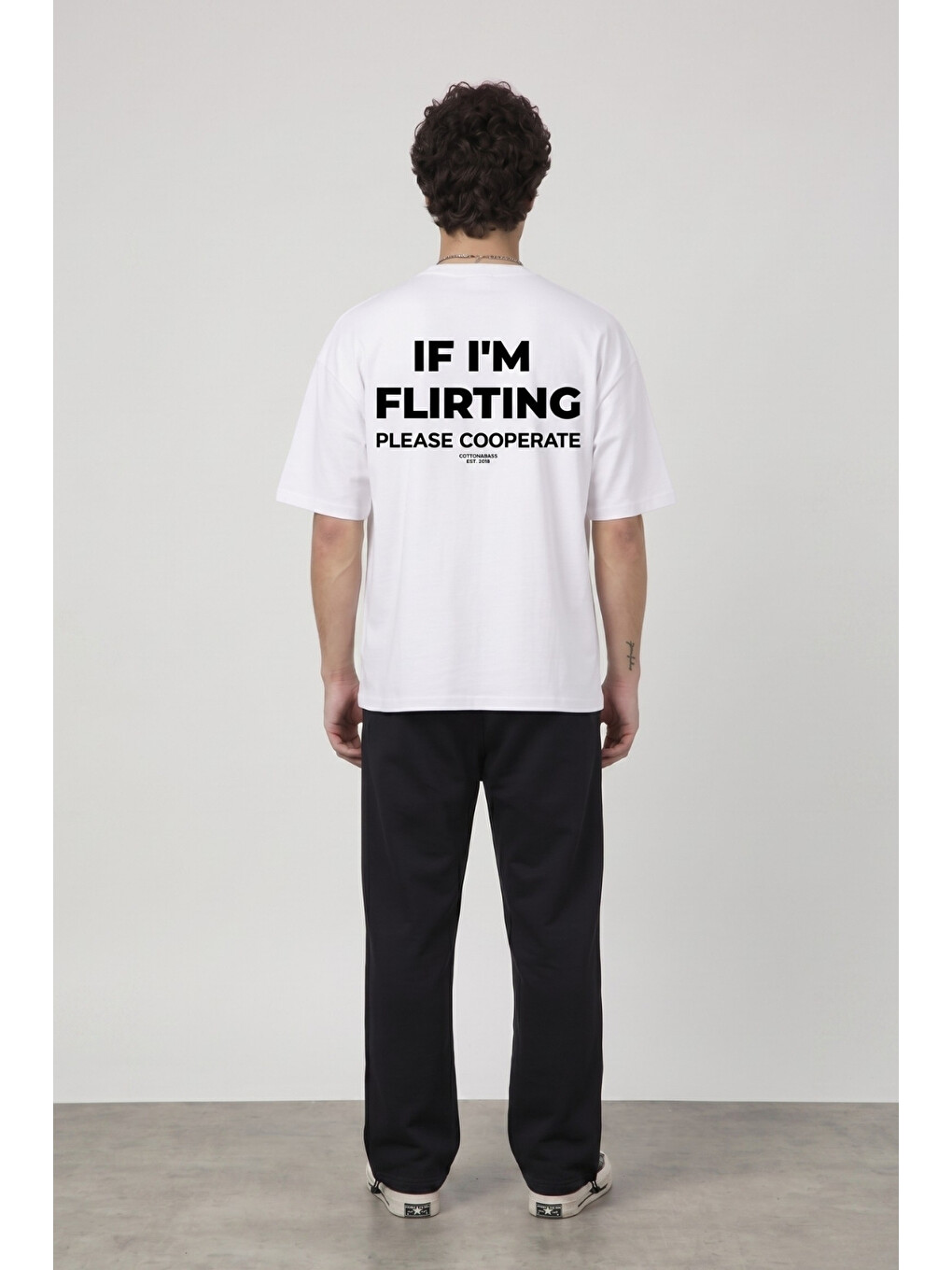 Erkek Boxy Cooperate Beyaz Premium T-Shirt-1