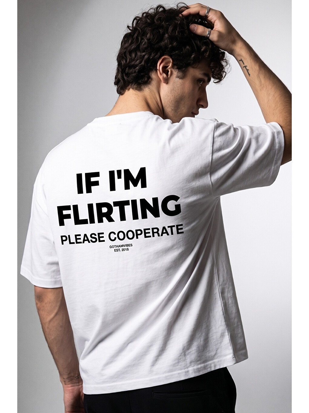 Erkek Boxy Cooperate Beyaz Premium T-Shirt-2