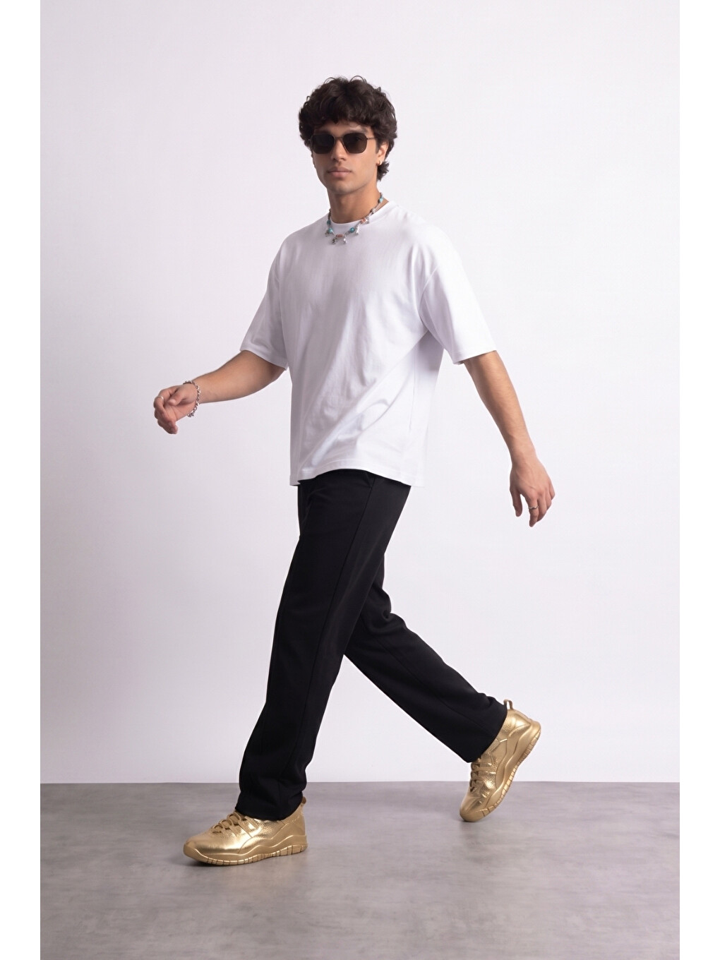 Erkek Boxy Cooperate Beyaz Premium T-Shirt-3