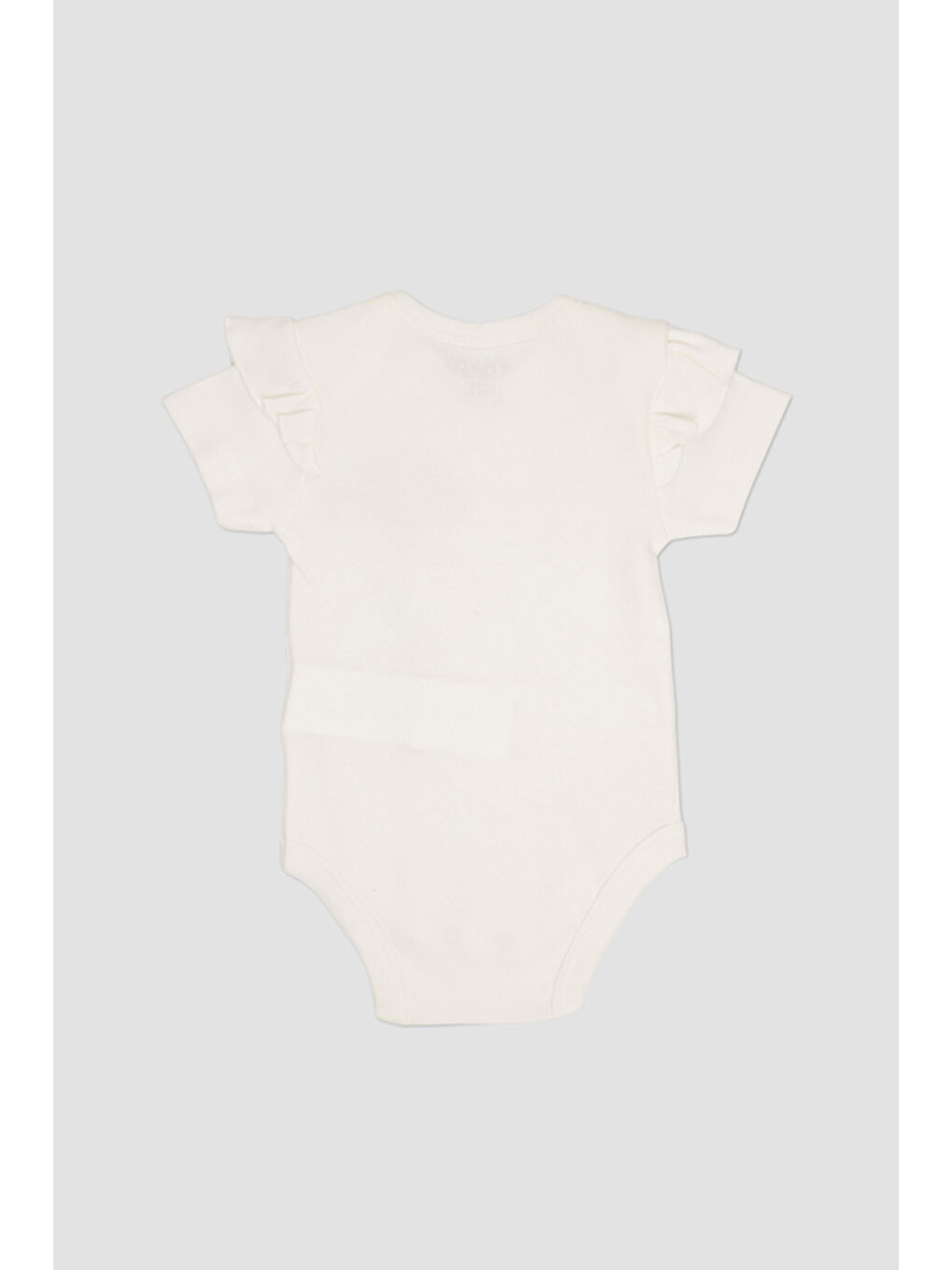 Ekru Kız Çocuk Baskılı Kısa Kollu Body-1