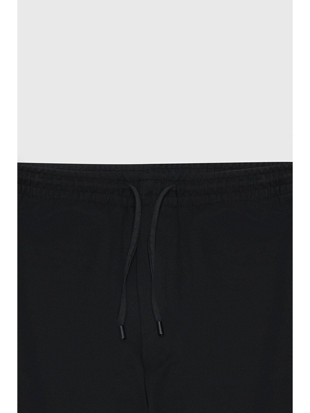 Erkek Siyah Standart Fit Normal Kesim Cepli Beli Bağlamalı Rahat Örme Pantolon-7