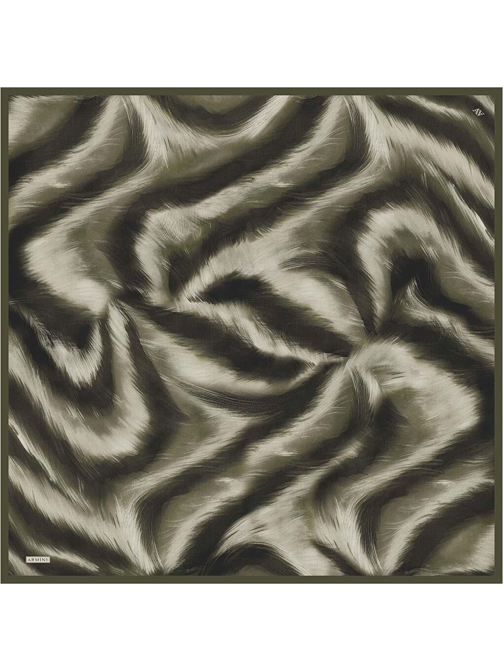 Haki Saf İpek Sura Eşarp 9432D 32-3