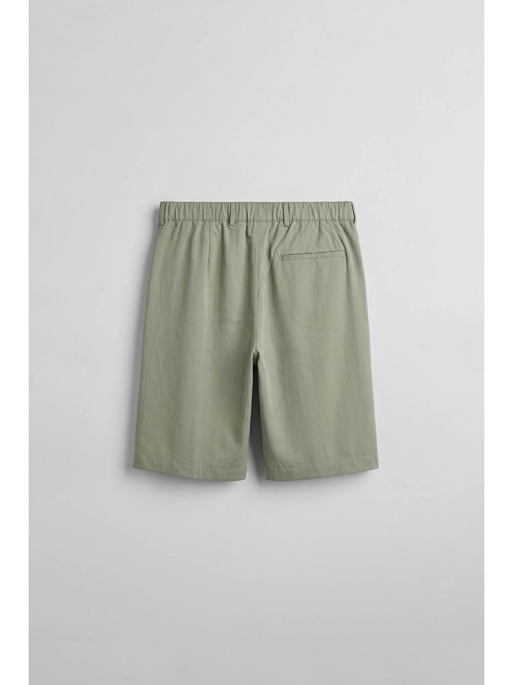 Erkek Baggy Kesim Modal Karışımlı Şort Haki Yeşil-1
