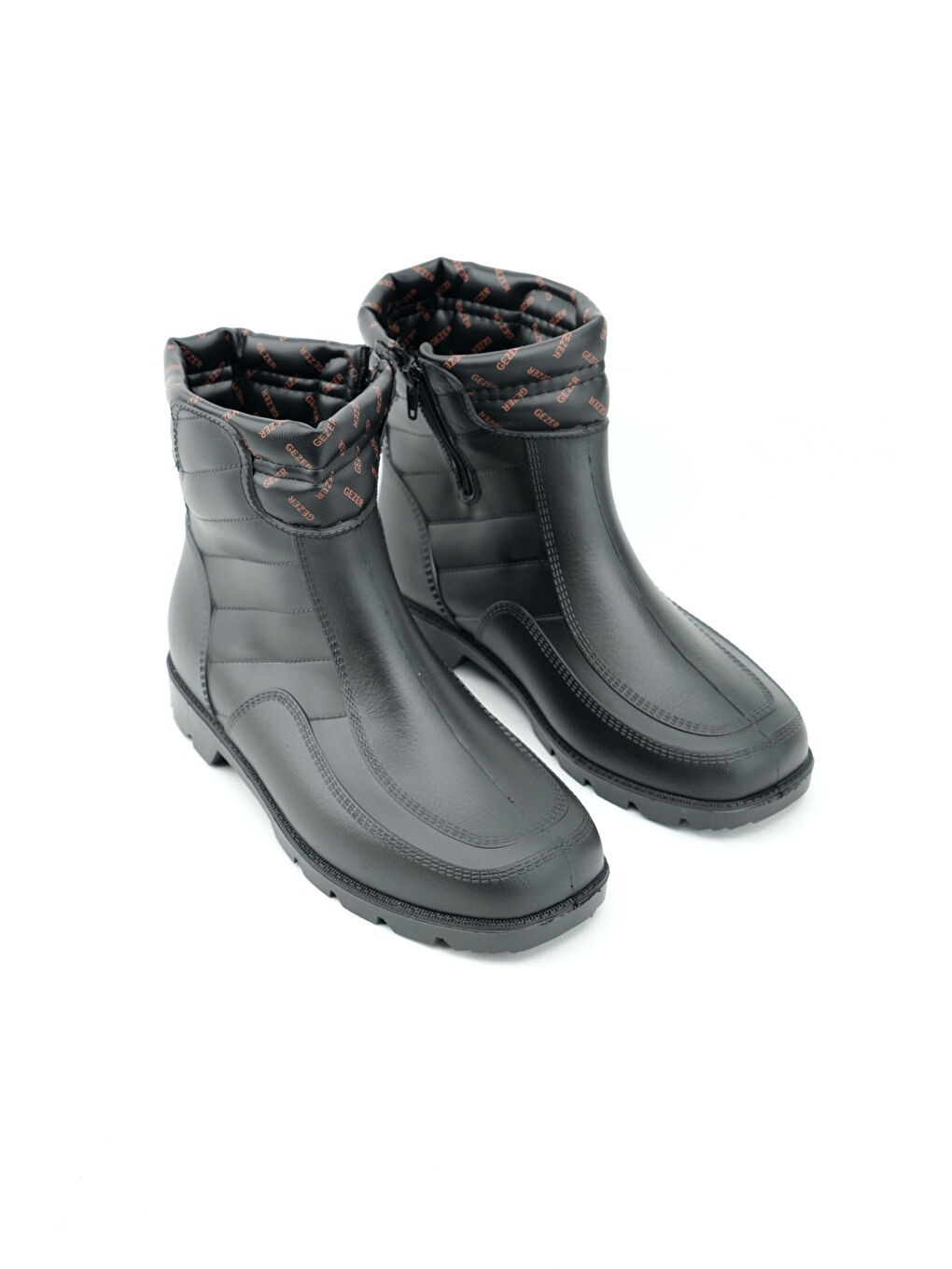 Siyah Kışlık Erkek Fermuarlı İçi Sıcak Astarlı Kar Bot Çizme-2