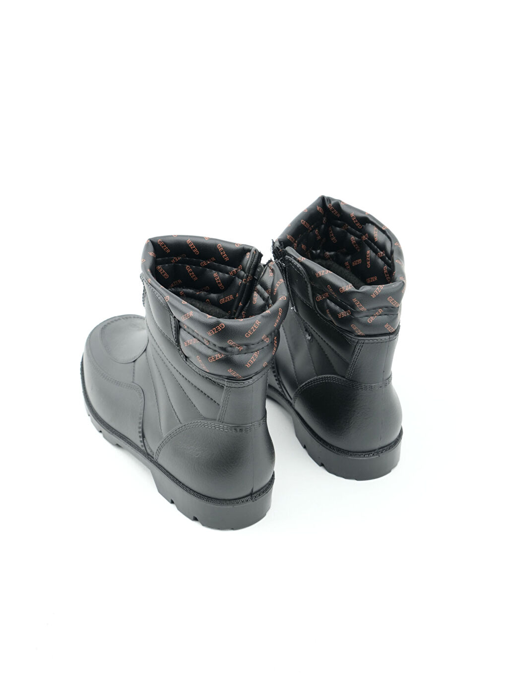 Siyah Kışlık Erkek Fermuarlı İçi Sıcak Astarlı Kar Bot Çizme-3