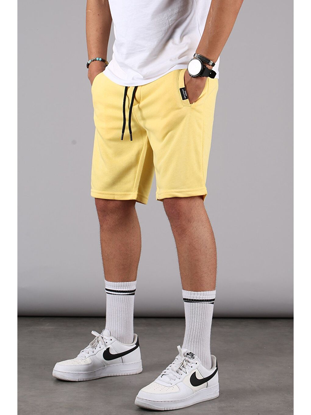 Sarı-Siyah-Haki Regular Fit 3'Lü Şort Seti 5790-1