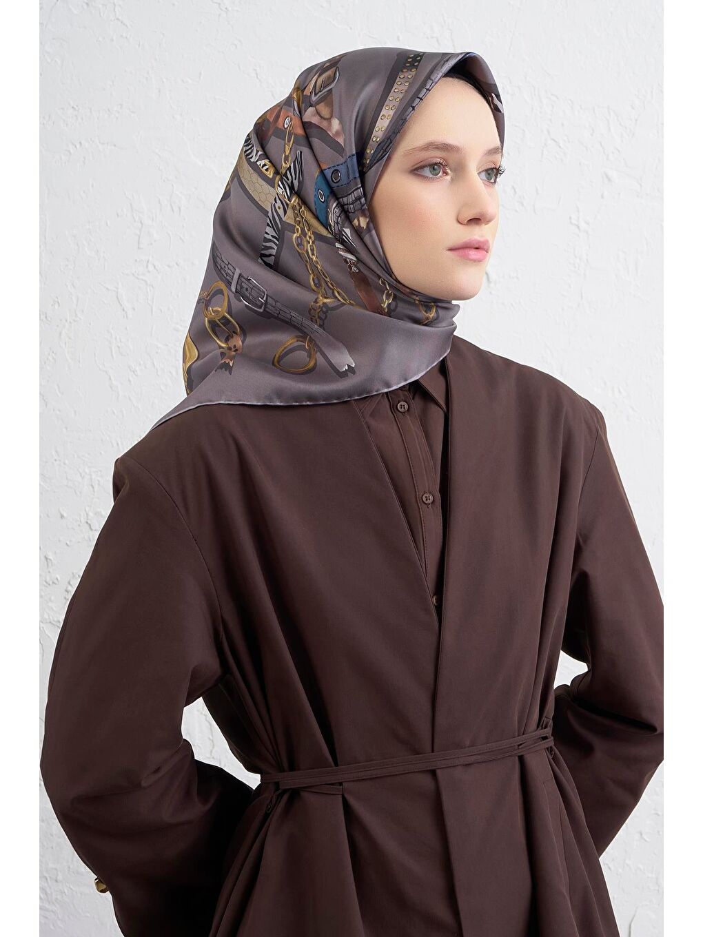 Bej Saf İpek Sura Eşarp 9422D 07-1