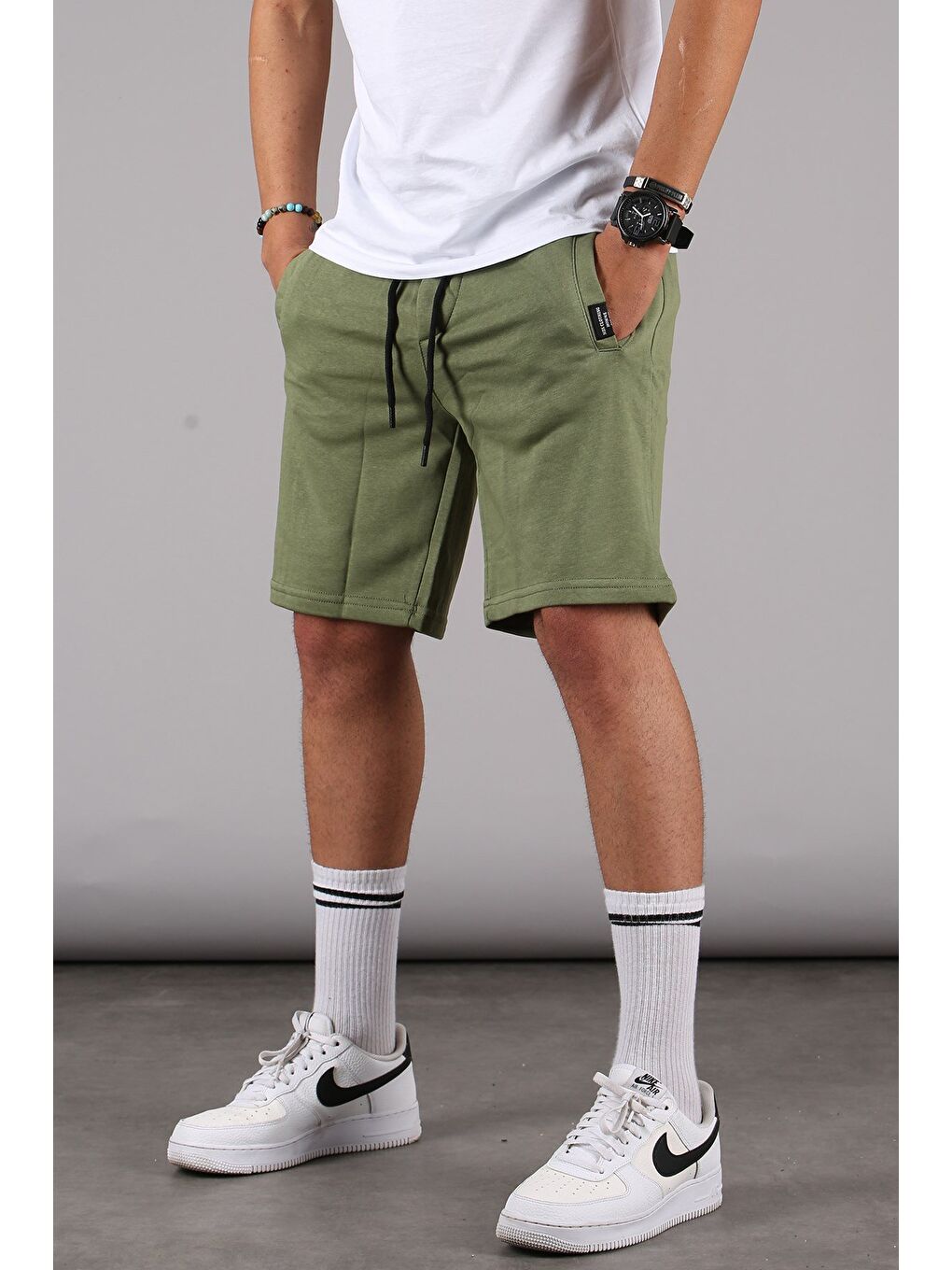 Sarı-Siyah-Haki Regular Fit 3'Lü Şort Seti 5790-3