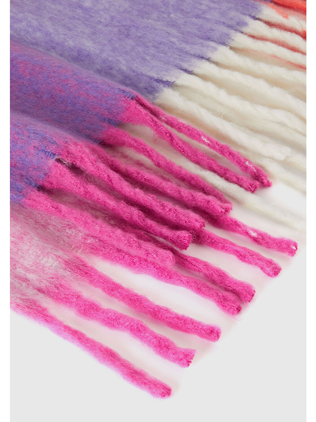 Kadın Turuncu Mix Renkli Şal-1