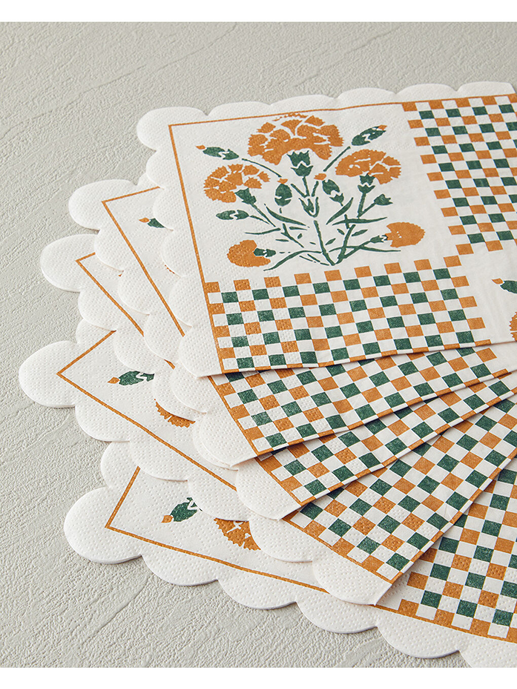 Retro Botanique 20'li Kağıt Peçete 33x33 cm Yeşil-1