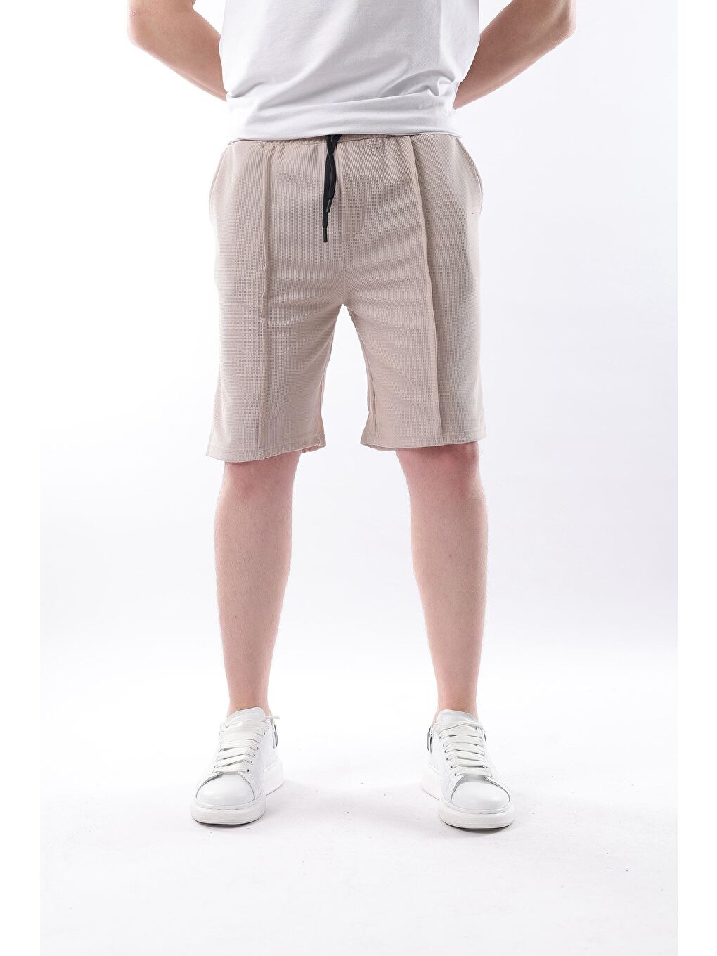 Bej Cepli Erkek Şort E6559-2